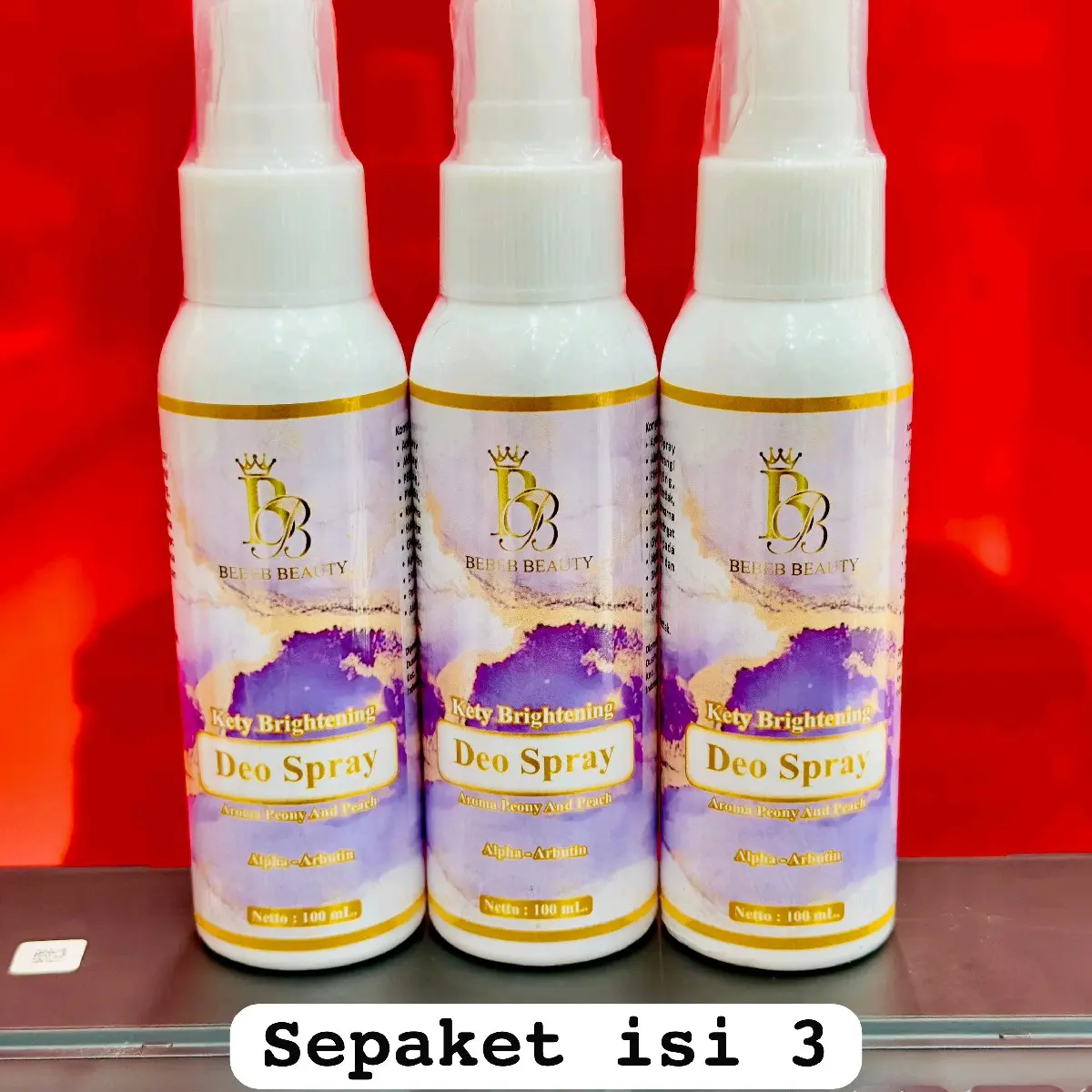 [ISI 3PCS] DEO SPRAY KETY BRIGHTENING BEBEB BEAUTY 100ML PAKET BUNDLING