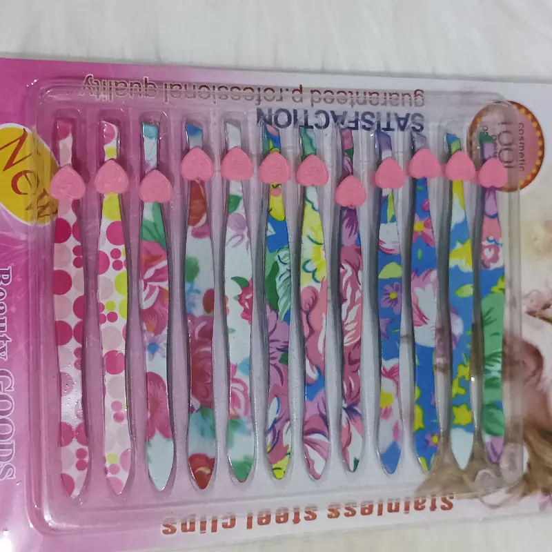 Pinset bulu mata motif penjepit bulu mata eyelash extension 4