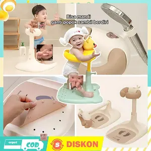 【Pemakai Ganti Popok Khas】Rak Mandi Bayi Adjustable 0-6 Tahun - Dudukan Bak Mandi dengan Ketinggian Dapat Disesuaikan