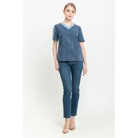 Gambar *Ready Stok* N2 - Atasan Denim 7540 - Biru Tua, L dari Sisters Fashion Group Kota Administrasi Jakarta Utara 4 Tokopedia