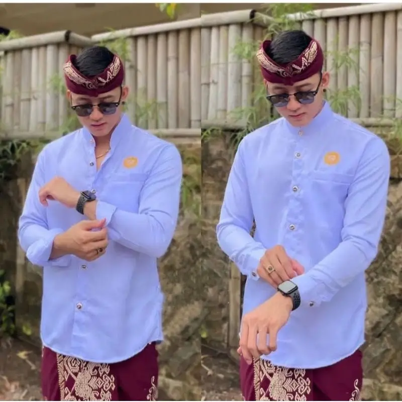 Kemeja mangku/safari putih bersih