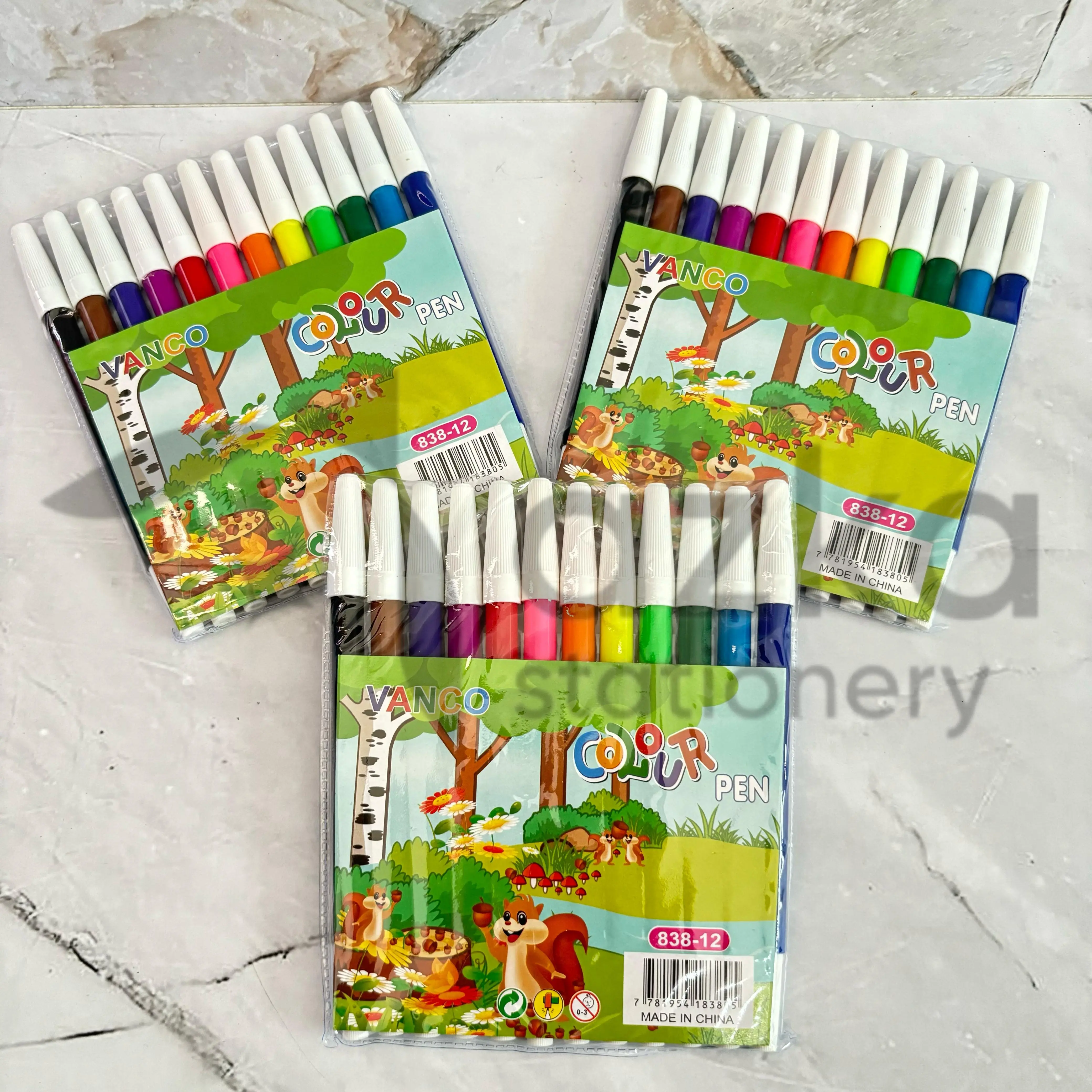 SATU SET ( 12 WARNA ) Colour Pen Spidol 12 Warna Zendi 838-12 Stationery