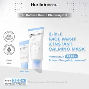 Nurilab - 3X Defense Gentle Cleansing Gel 100ml Sabun Cuci Muka