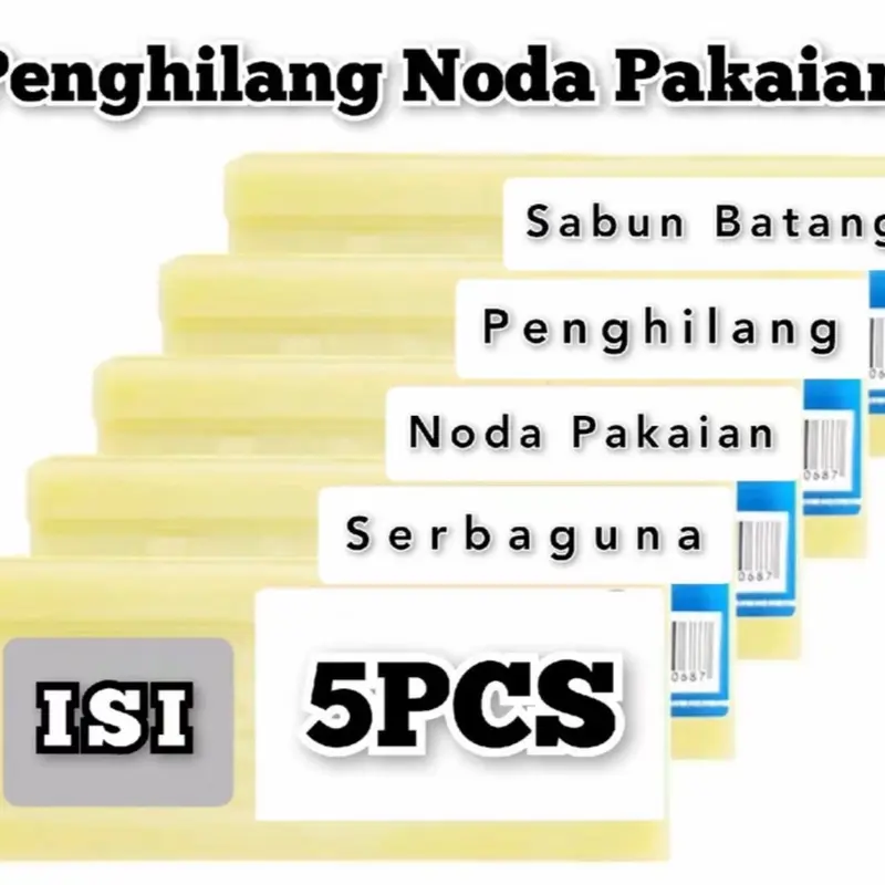 (PROMO PAKET HEMAT 5PCS) SABUN CUCI BATANG PENGHILANG NODA PAKAIAN SABUN CUCI BAJU SEPATU SERBA GUNA PENHILANG NODA Kain 0