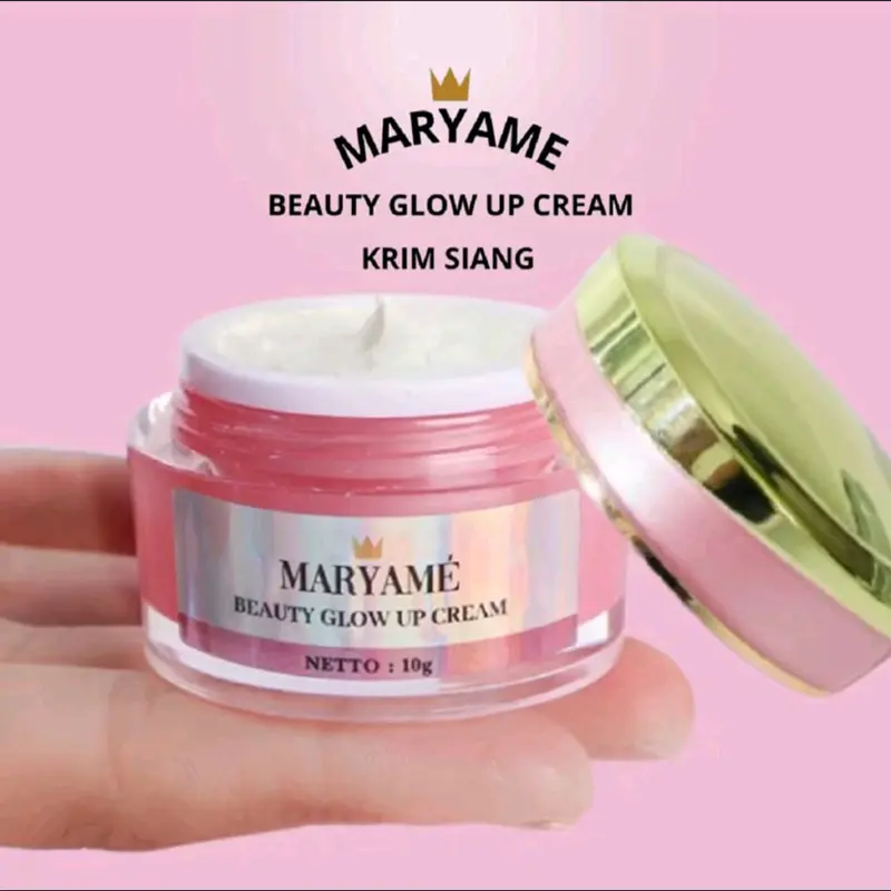 Krim Siang Maryam Bauty Glow Up untuk Mencerahkan Wajah - Pelembab, Vitamin, Perawatan, Pencerah, Hitam - Mengencangkan, Kusam, Bopeng, Muka 0