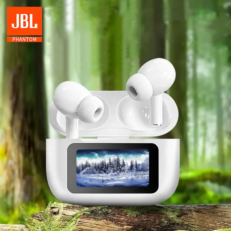 JBL Phantom A9 ANC Headphone Nirkabel Layar Sentuh LCD Bluetooth Earphone TWS Earbud Olahraga Tahan Air dengan Mikrofon Terintegrasi 0