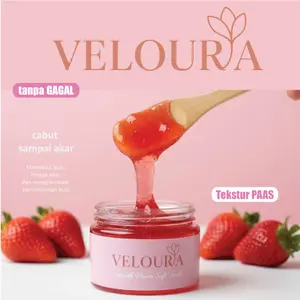 Veloura Sugar Waxing Kit travel size 150gr - FREE kain wax – Waxing Natural & Praktis, Termasuk Kain Waxing Reusable & Spatula Hair removal pencabut perontok bulu