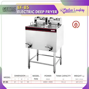 GETRA ELECTRIC DEEP FRYER WITH STANDING 2 TANK 2 BASKET / PENGGORENGAN LISTRIK GETRA EF-85 / EF85 / EF 85 GETRA ELECTRIC DEEP FRYER WITH STANDING 2 TANK 2 BASKET / PENGGORENGAN LISTRIK GETRA EF-85 / EF85 / EF 85
