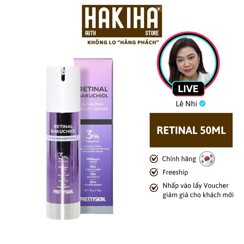 [Prettyskin] Kem Dưỡng Da Retinal Bakuchiol A-Mazing Night Cream Prettyskin 50ML