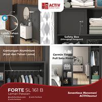 Gambar Activ Lemari Besi Sliding Minimalis / Wardrobe Cermin Hitam - FORTE SL 162 B - SL 162 B (Hitam) dari Cubic Home & Living Kab. Gresik 2 Tokopedia