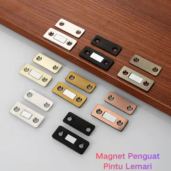 COD (Diperkuat dan Lebar/Magnet Kuat) /Pemasangan tanpa bor/kunci engsel Magnet Pintu Laci Lemari Magnetic Door Stopper Pintu Laci Lemari / Magnet Pintu Lemari Kabinet ID putih strip