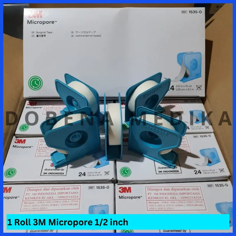 3M Micropore Plester Roll Putih 1 2 1/2 inch 1