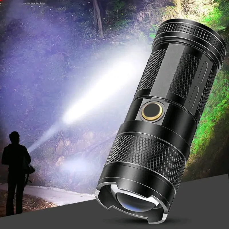 SENTER LED ZOOM S86 - ZOOM LASER JARAK JAUH - 9 MODE CAHAYA- RECHARGEABLE 2