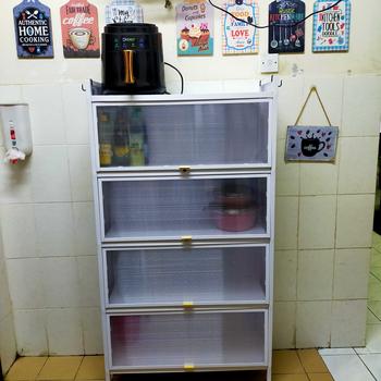 Product Review of Kitchen cabinet Kabinet dapur almari Food storage sideboard Multi layer Multi-functional cupboard Rak microwave rack from l**️ 2