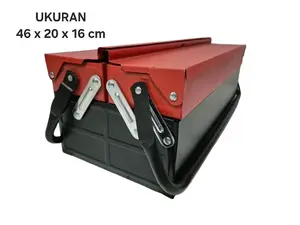 Tool Box / Kotak Perkakas Besi 2 Tingkat Susun