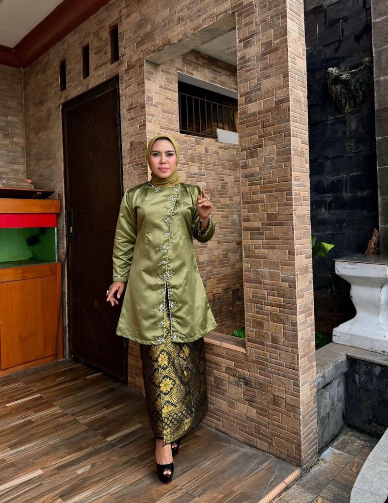 Product Introduction of Atasan Kurung Gadis Kretek Wanita Panjang Full Payet Bahan Adem Tanpa Menerawang dan Resleting Depan Formal Muslim 7