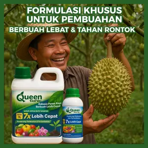 Queen Tonic Pupuk Buah Durian  Berbuah Lebat 500 ML Formulasi Lengkap Racikan Khusus Cocok Untuk Semua Tanaman Buah Boostertanaman