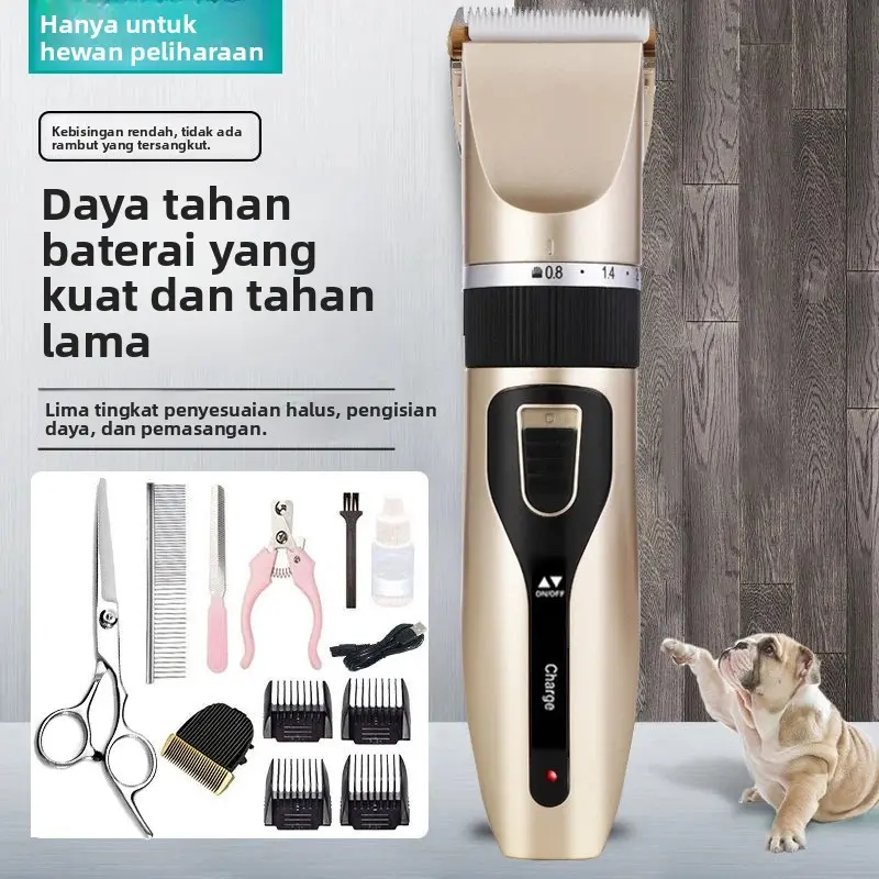 Alat pemotong bulu hewan peliharaan profesional, alat cukur bulu anjing, alat pemangkas bulu kucing dan anjing teddy, alat pemotong bulu profesional.