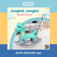 Gambar Goto [COD] Molion Kuda Kudaan Jungkat Jungkit Rocking Horse Mainan Anak 3in1 - M1101 BLUE dari Goto Living Kota Tangerang 1 Tokopedia