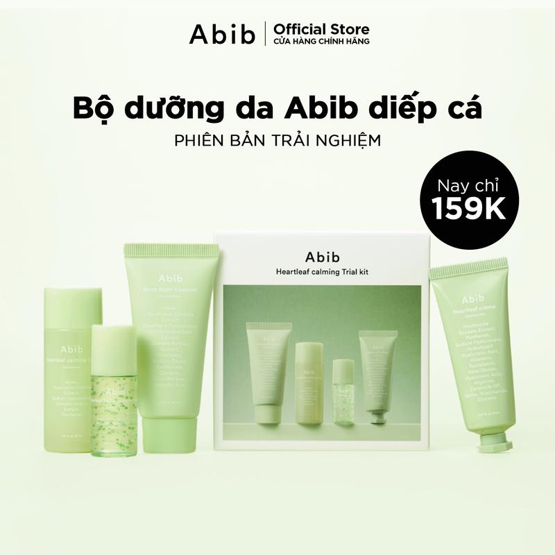 Bộ dưỡng da Abib diếp cá 4 món mini phiên bản trải nghiệm Heartleaf Trial Kit