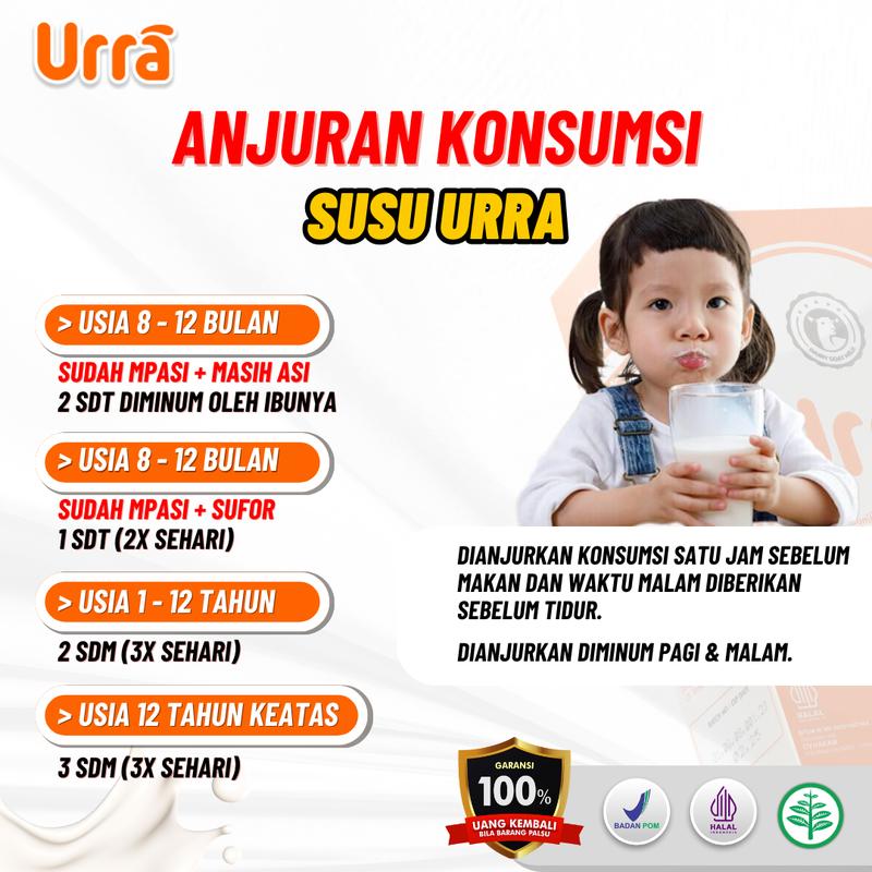 Urra Susu Bubuk Kambing Saneen Asli 200gr Tinggi Kalsium Rendah Lemak Untuk Tulang, Sendi dan Pernafasan Halal & BPOM Untuk Anak & Dewasa 1