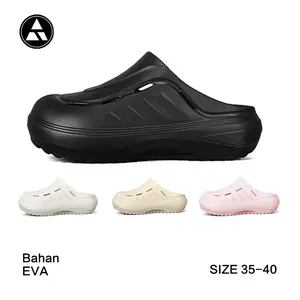 DertA' Sandal Slop Wanita Dewasa Sendal Slide Bahan Karet Terbaru Ringan Premium Casual Keren Size 35-40 Shoes