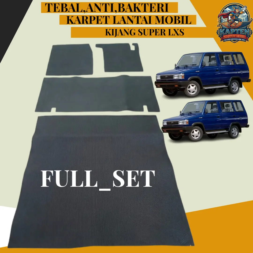 FULL SET_Karpet Lantai MOBIL KIJANG SUPER LXS Karet Matras Exlusif ( BAHAN TEBAL )