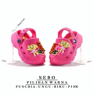 Sebo Sandal Anak Tali Belakang Perempuan Bunyi Citcit Karakter Viral Anomali Ballerina Cappucino Lucu dengan Desain Unik