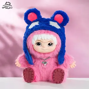 [TOP CREATOR] WAKUKU Fuzzy Trendy Fun Party Series Plush Blind Box Keychain Bag Charm Boneka Gantungan Kunci Letsvan