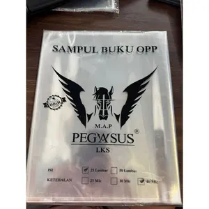 M.A.P PEGASUS LKS SAMPUL BUKU OPP / SAMPUL PLASTIK OPP TEBAL UKURAN LKS ISI 25 LEMBAR