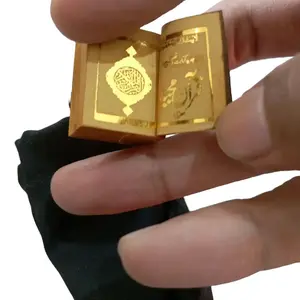Kitab stambul mini tinta w emas wadah kain kantong hitam