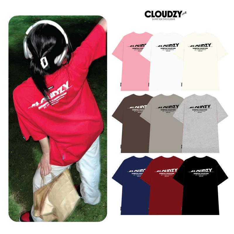 Áo thun nam nữ unisex tay lỡ phông local brand form rộng teen cổ tròn oversize cotton màu đen trắng tee CLOUDZY CROP
