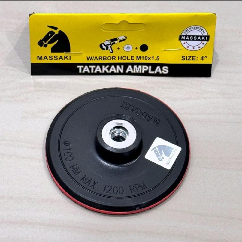 Massaki Tatakan amplas tipis 4" rubber pad alat sanding kain tempel 100m sanding pad 0