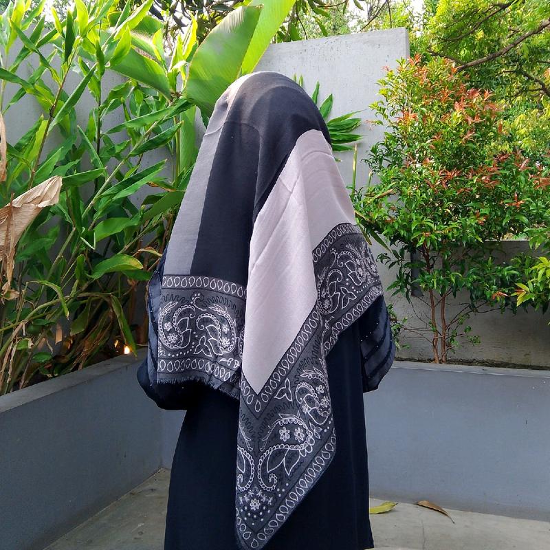 Nisa Scarf Pashmina Motif Import Bahan Katun Viscose 8