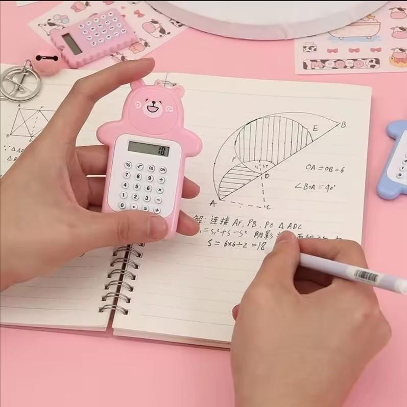 Product Introduction of Calculator Mini Portable Motif Bear/Kalkulator Saku 8 Digit Travel Karakter Cute Warna Warni/Tombol Karet/Cocok Untuk Menghitung Perkalian Penjumlahan Pengurangan dan Pembagian/Berkualitas/Mudah Dibawa/ Peralatan Sekolah Kuliah Kantor - FR GALLERY 5