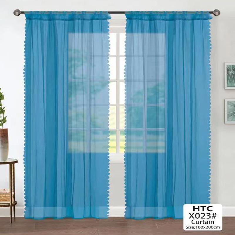 Product Introduction of HTC Colorful Lace Window Curtain Door Curtain Home Decorations  Curtain One-Piece in Size 100cm*200cm 27