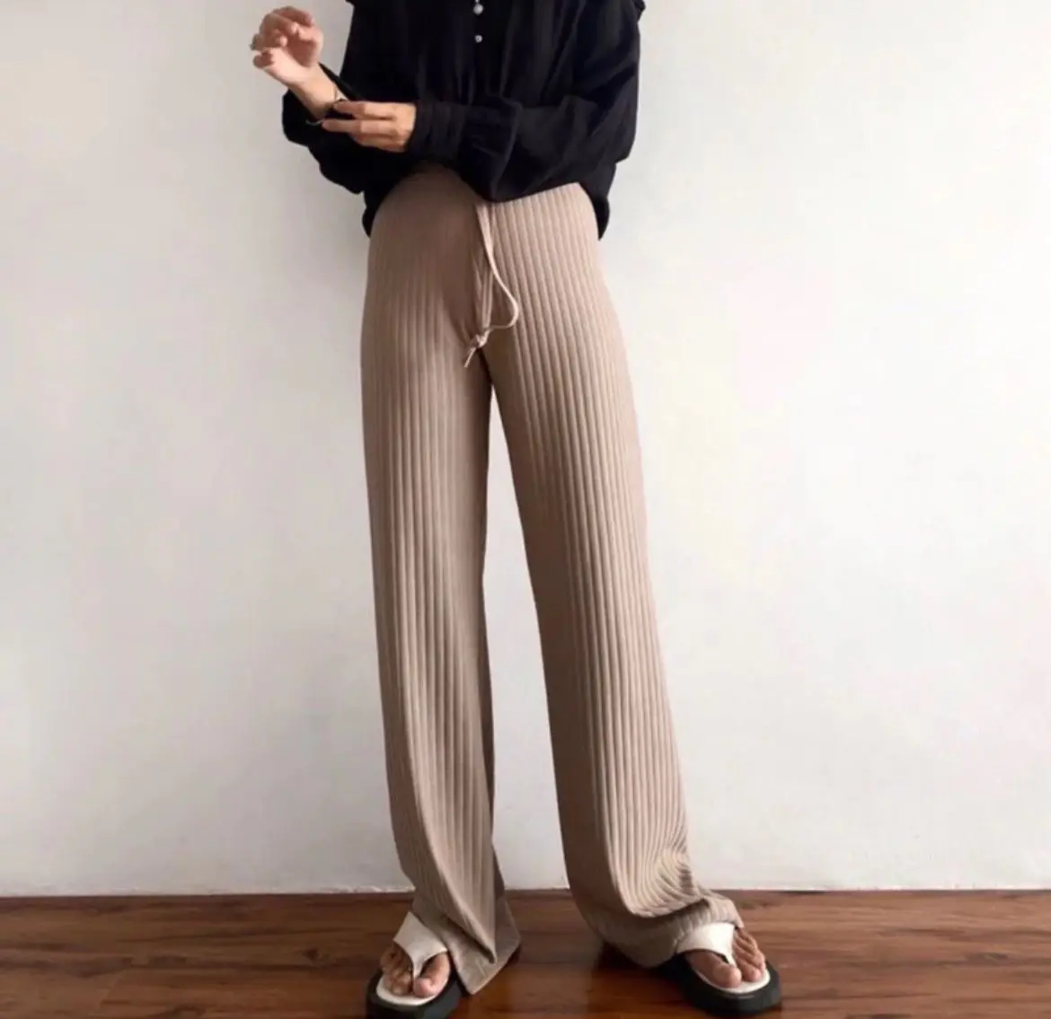 JASMINESTORE - KULOT RAJUT - KULOT RAJUT PREMIUM - OOTD WANITA Celana Dewasa Panjang Casual