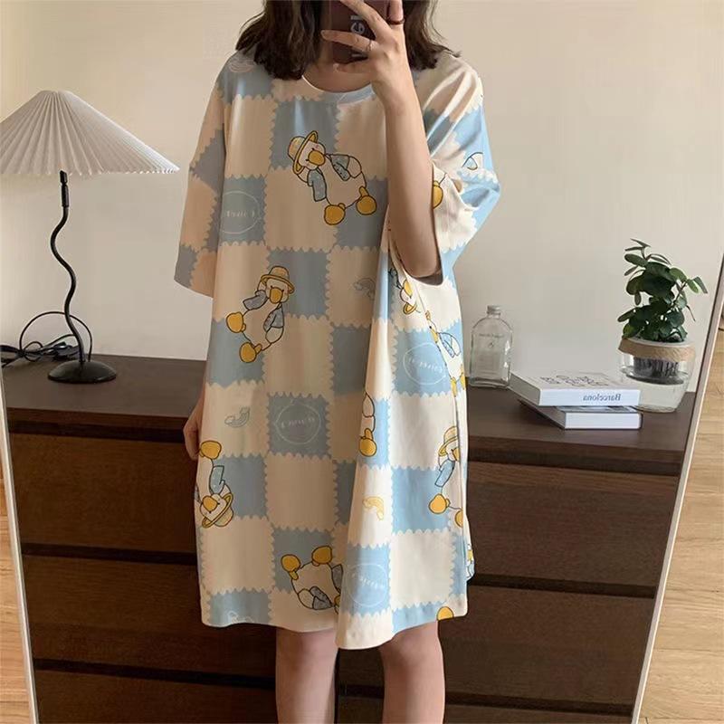 Daster Pendek Wanita Piyama Baju Tidur Dress Santai Kaos Adem All Size 6