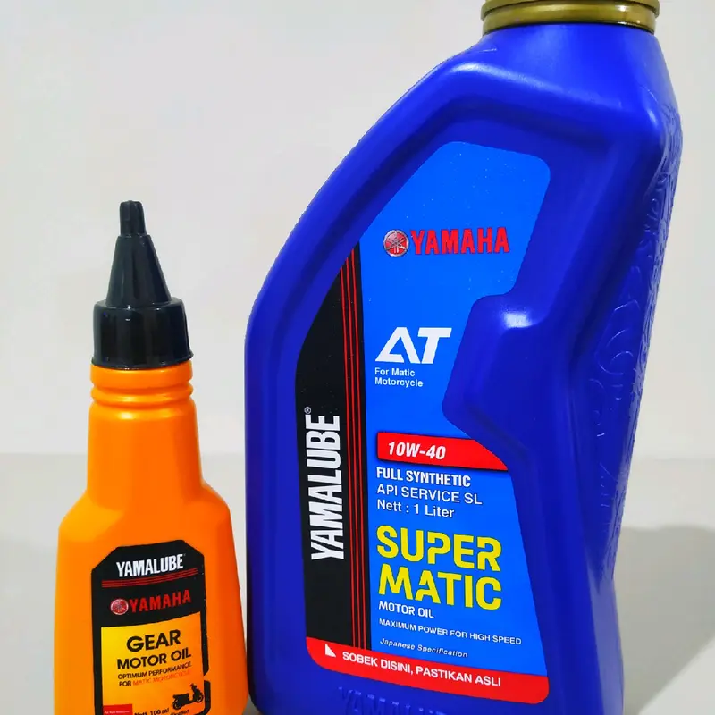 PAKET OLI YAMALUBE SUPER MATIC 1 L + YAMALUBE GEAR 100 ML ORIGINAL Mesin Motor Motor 0
