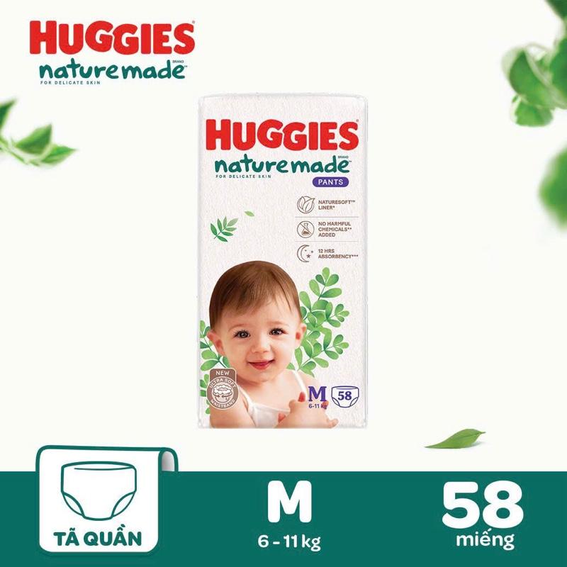  Bỉm dán   quần Huggies Nature Made đủ size S82 M58 L44 XL38 
