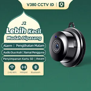 【Eksklusif】V380 J2 CCTV Mini Tersembunyi Kamera pengawas Rumah Tanpa Baterai dalam Sambung Listrik WiFi Pemantau Malam Smart IP Cam Indoor 1080P Audio dua arah