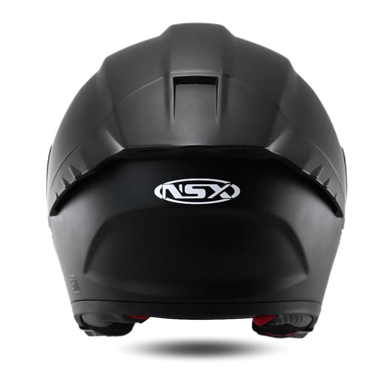 Helm Half Face Nsx Avatar Solid Black Dof Visor Hitam Helm Dewasa Pria Wanita SNI COD 3