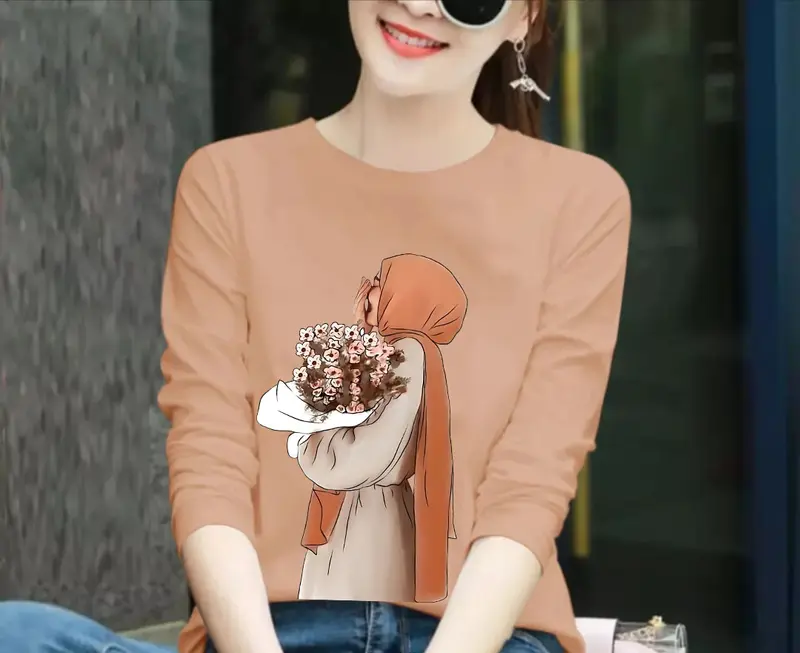 HJB #28 = KAOS WANITA LENGAN PANJANG  COMBED 24s BASIC T-SHIRT TERBARU 3