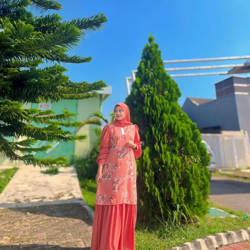 Set hijab Anjani  Gamis Muslim Lebaran 0