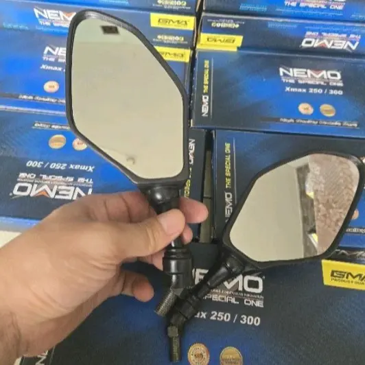 Spion Bubut 3 Jari Original Xmax Nemo Spion Bubut Tangkai Pendek Universal Semua Motor 3