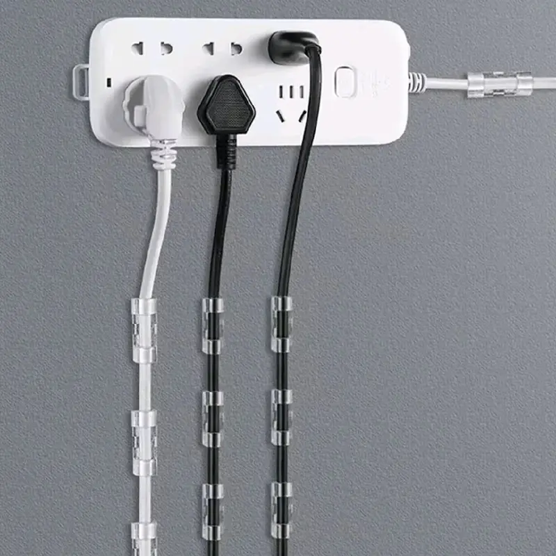 20PCS Klip Kabel Organizer Cable Tempel Dinding Meja Kursi Kayu Penjepit Kaber 2