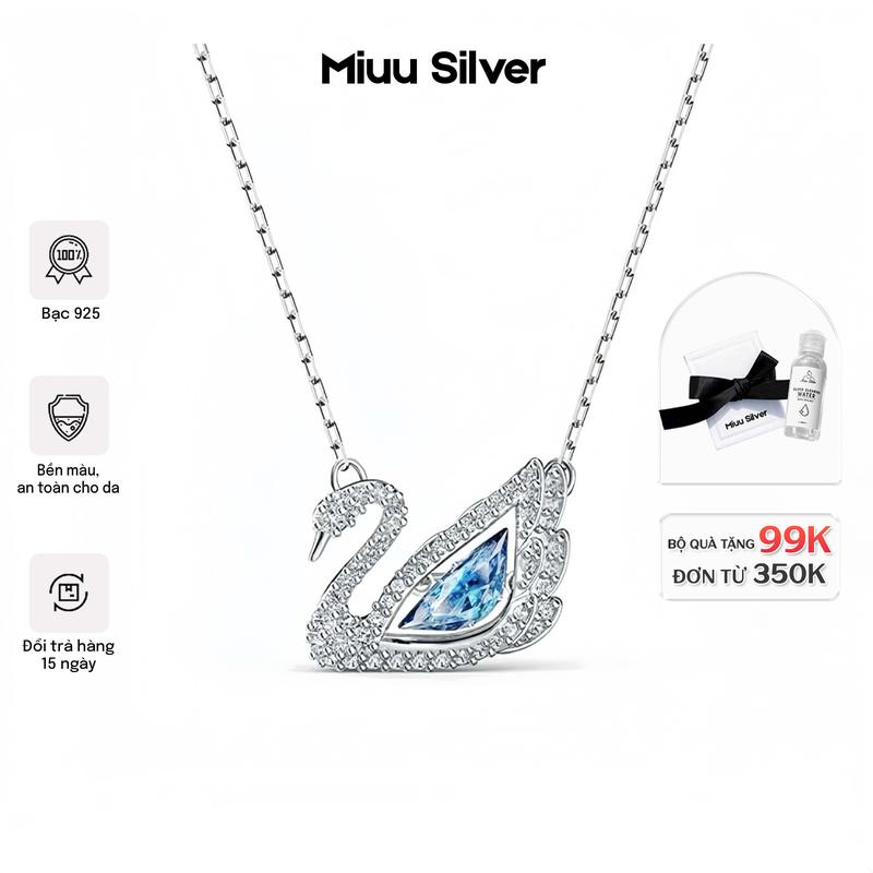 Dây chuyền bạc nữ thiên nga Miuu Silver, vòng cổ nữ Lumier Swan