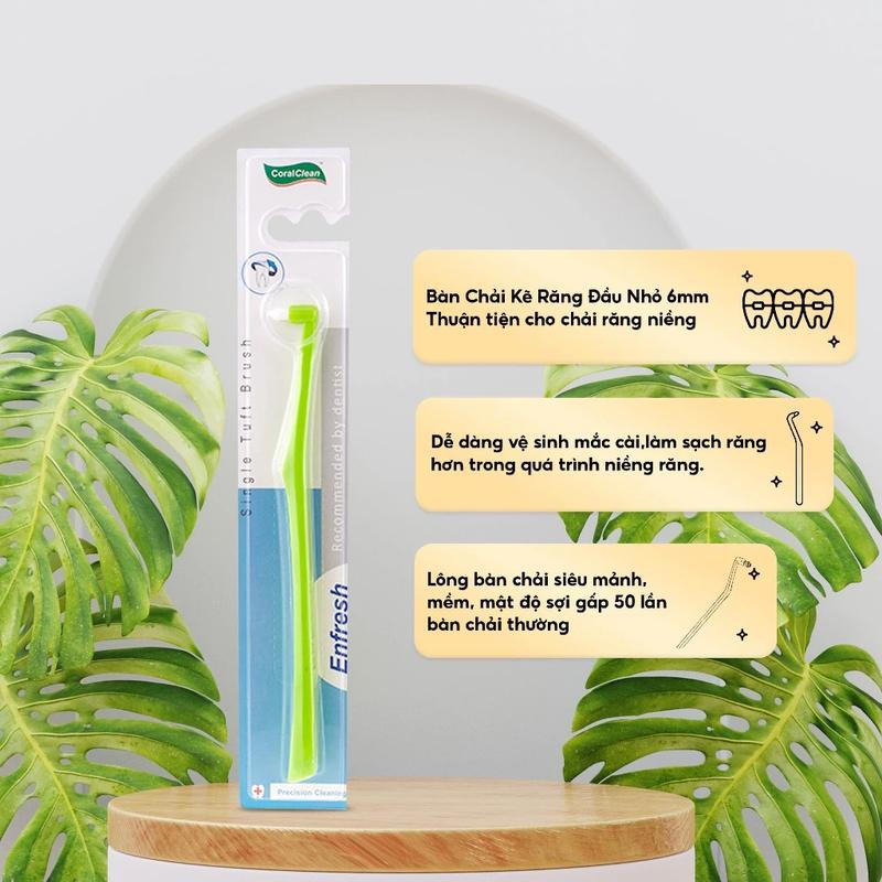 Bàn chải niềng răng, bàn chải đầu nhỏ, bàn chải mắc cài, chải răng hàm, kẽ răng…