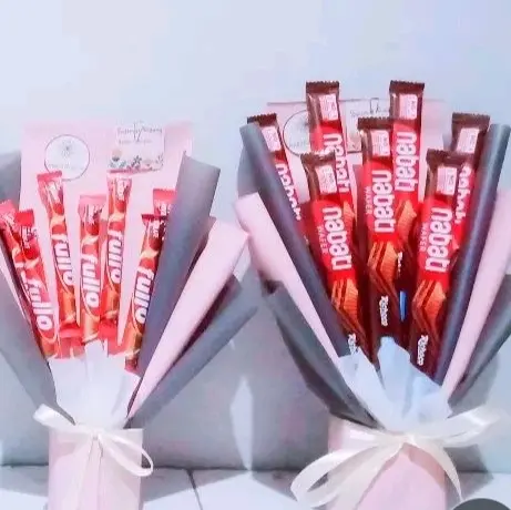 Buket Snack Warna Random Murah Wisuda Anak Hadiah Kertas - Ukuran 15-20 cm - Food, Cookies 4