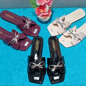 sandal teplek selop wanita empuk glosi